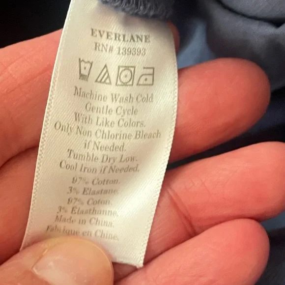 Everlane Wide Leg Crop Jean, Blue, Size 4 - Picture 4 of 4